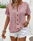 Wolena™ | Wildflower Notch Blouse