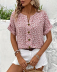 Wolena™ | Wildflower Notch Blouse