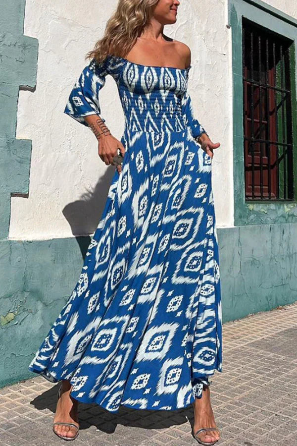 Zariah™- Elegant Off-Shoulder Maxi Dress