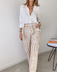 Mila | Geometric Palazzo Pants & Top Set