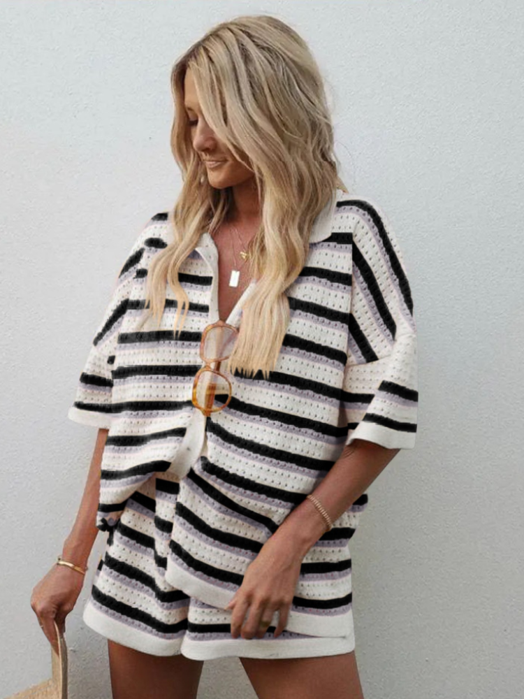 Valerie | Striped Knit Summer Set